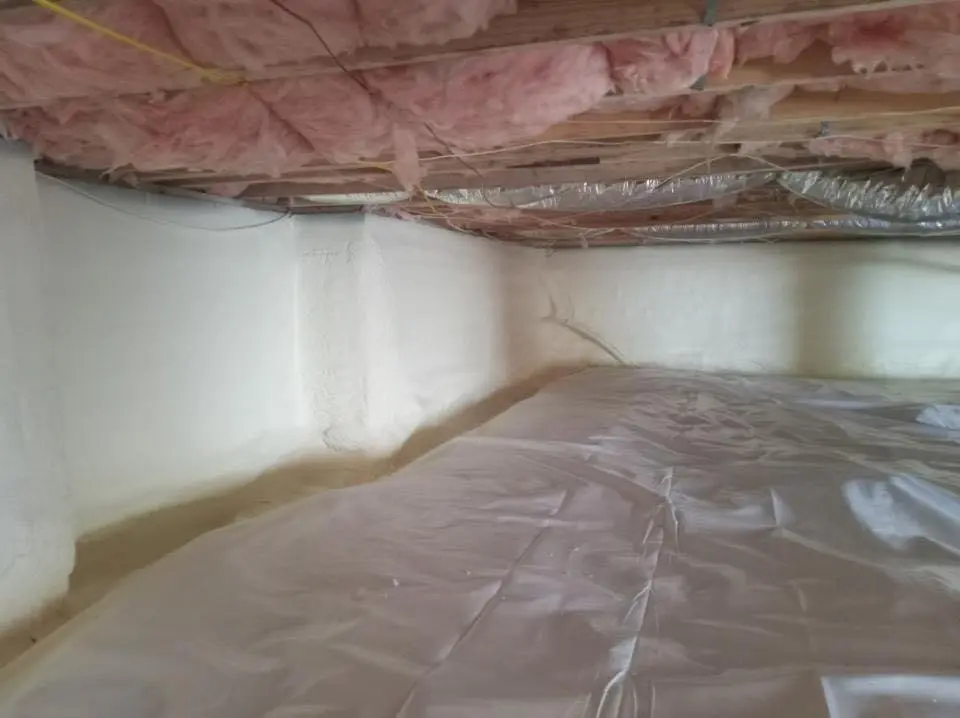 Crawl space encapsulation with closed-cell spray foam for Roof Waterproofing in Miramar